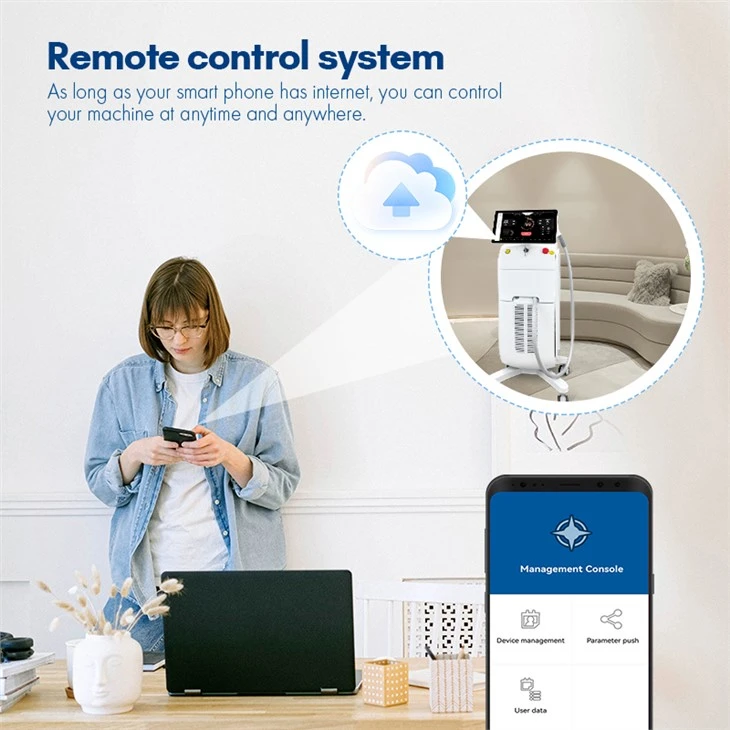 Rental System Dyòd lazè machin pou retire cheve
